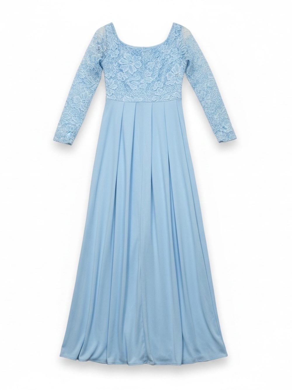 Molliya Maternity Lace Baby Blue Maxi Off the Shoulder Dress NWT Stretchy XL - Picture 5 of 5